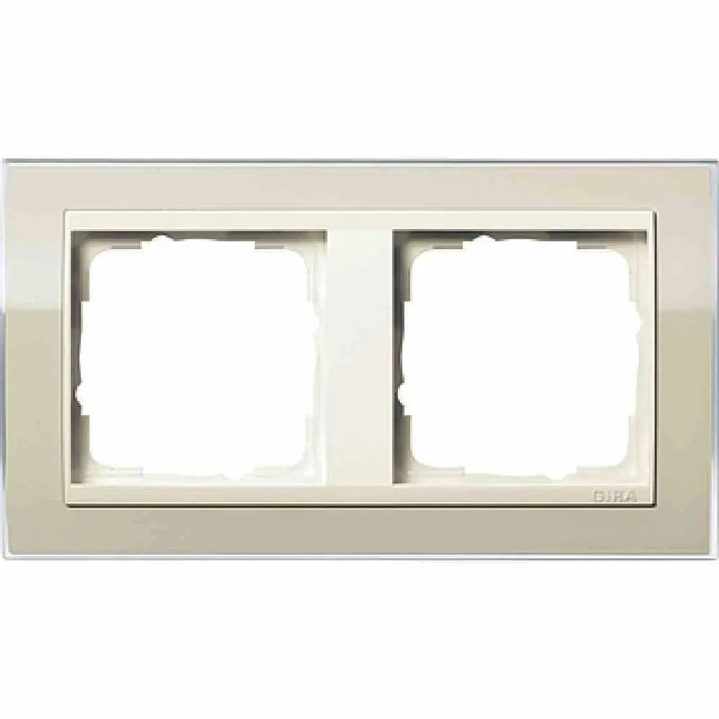 Plaque double Gira Esprit sable clair 0212771 design minimaliste