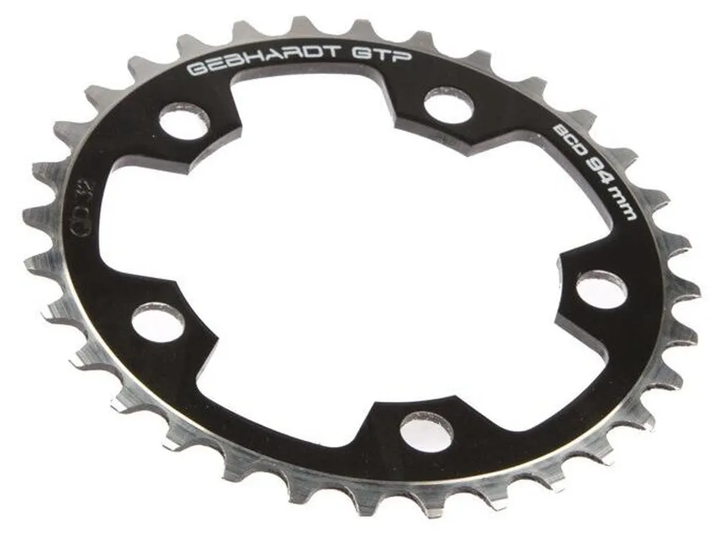 Plateau Gebhardt 32 dents 94 mm 5 bras noir pour pédalier de vélo