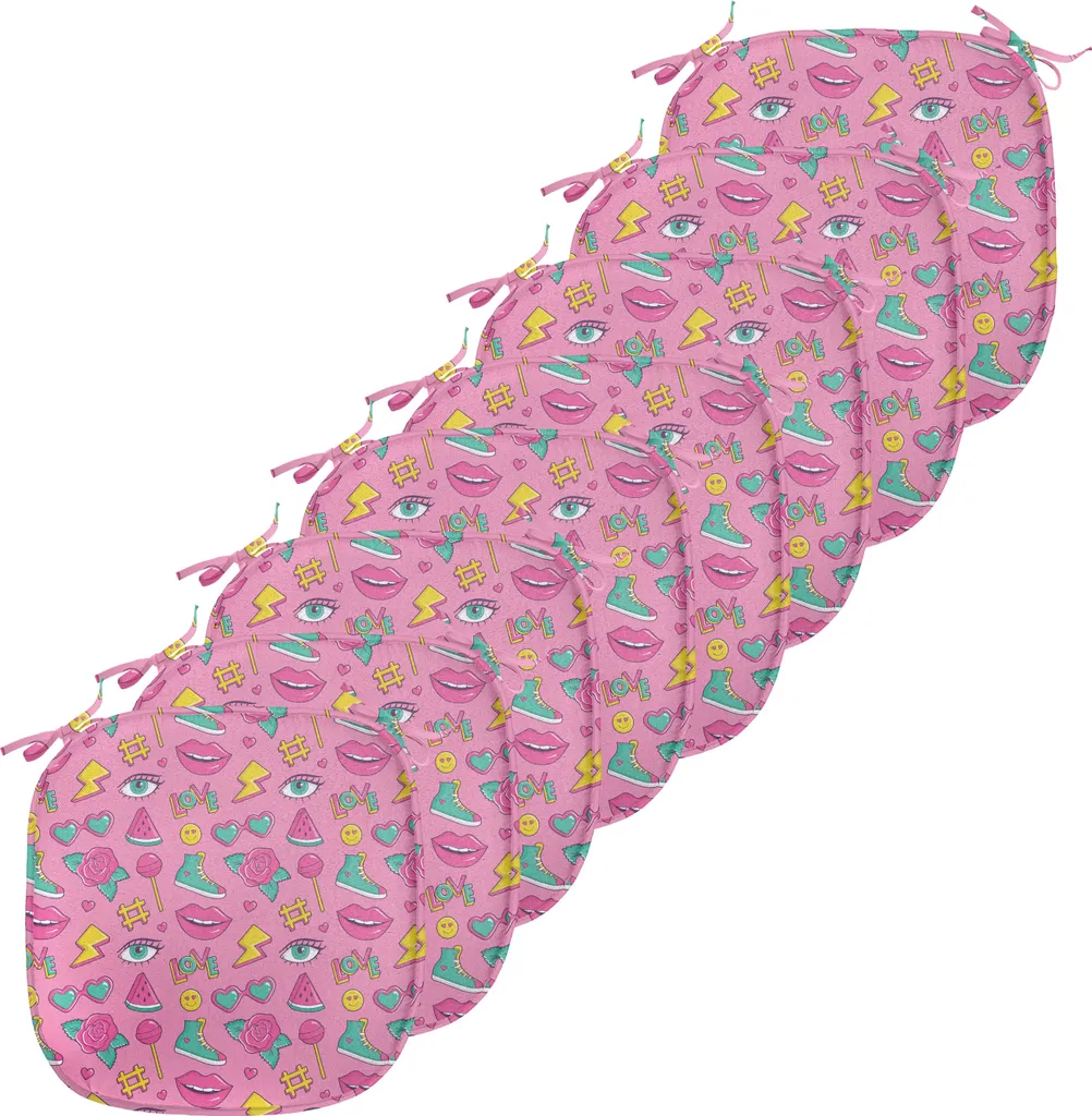 Coussins de cuisine pour chaises de salle à manger lot de 8 pièces 40cm