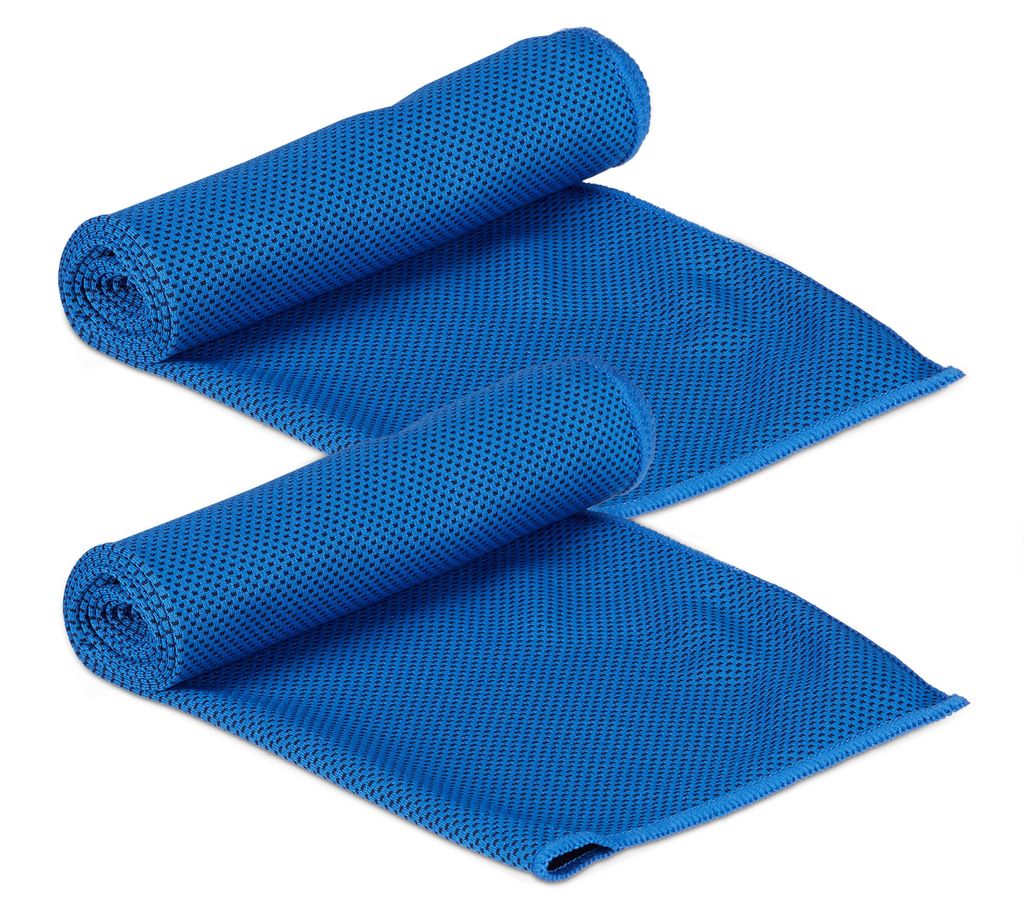 Relaxdays Kühlendes Handtuch, 2er Pack, Mikrofaser, Produktbild 