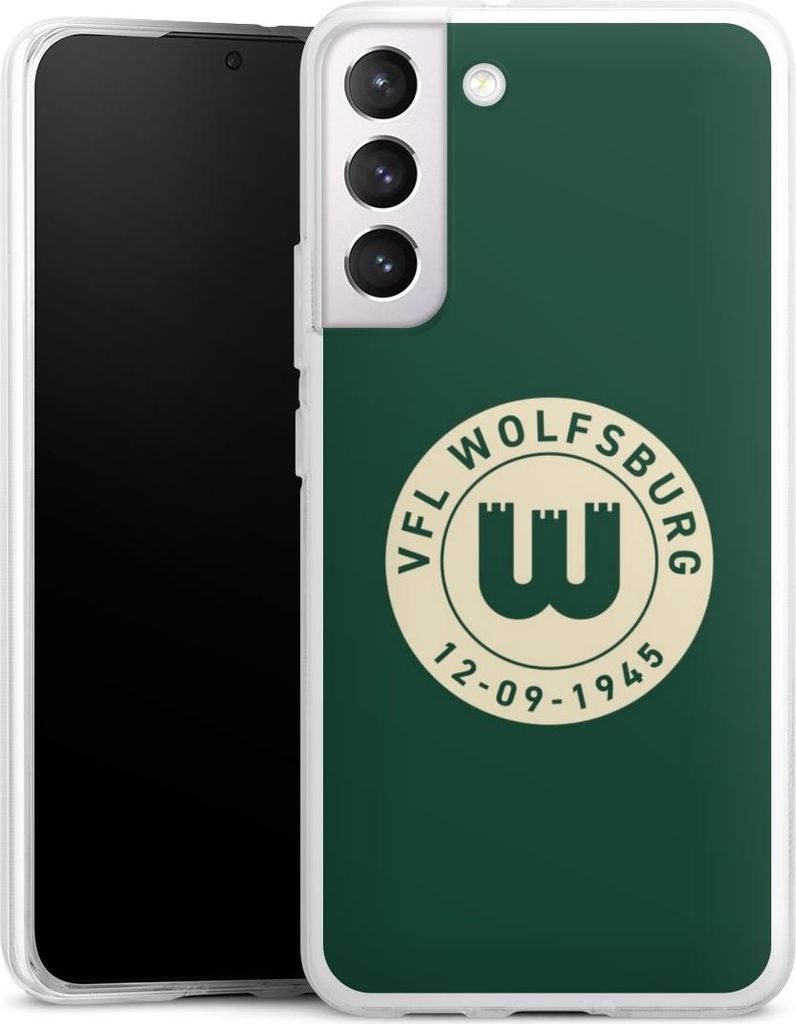 DeinDesign Handyhülle für Samsung Galaxy S22+ Silikon Hülle Case Smartphone Schutzhülle Offizielles Lizenzprodukt VfL Wolfsburg 80 Jahre