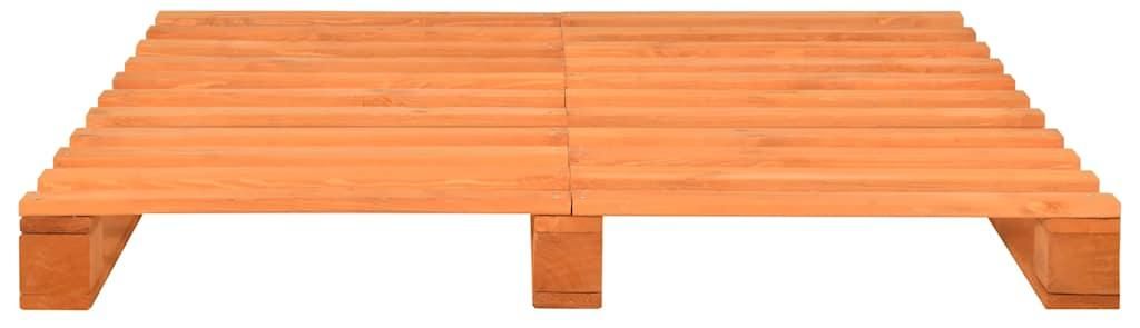 vidaXL Palletbed, bruin, massief grenenhout, 200x200 cm Productafbeelding 