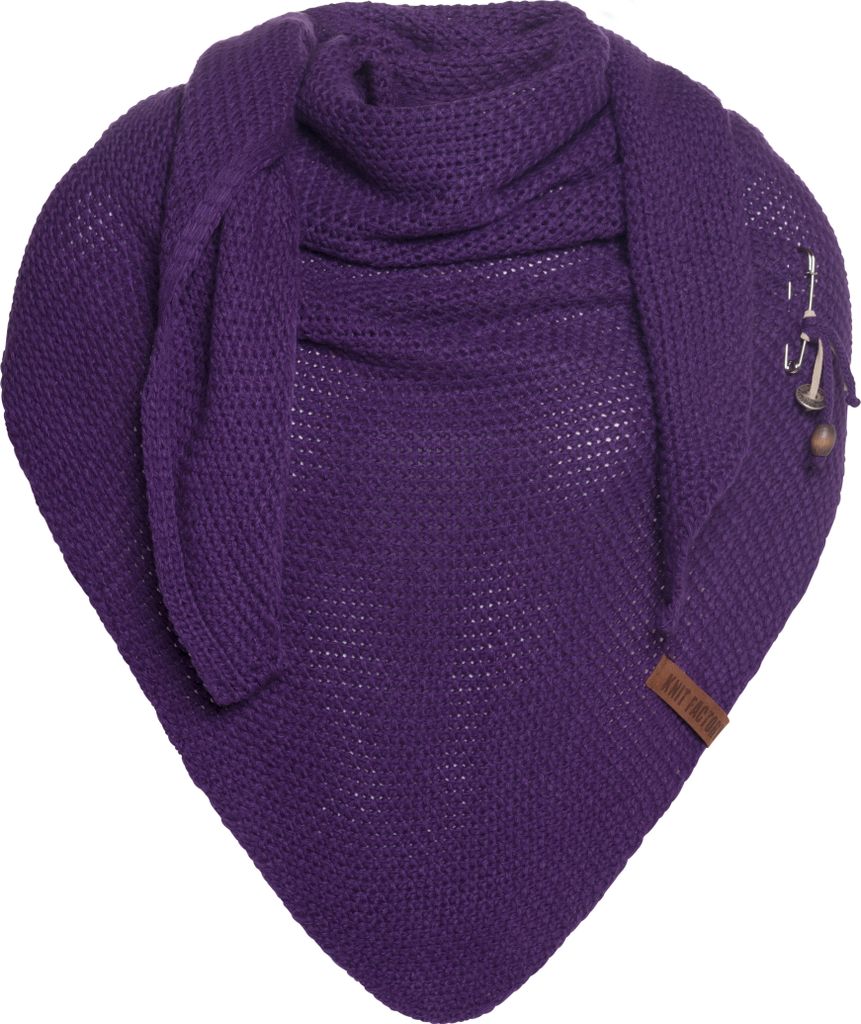 Knit Factory Coco Dreiecksschal - Purple - 190x85 cm