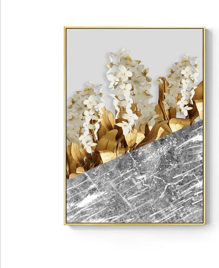 TPFLiving Kunstdruck LW-45 (OHNE RAHMEN) Poster - Leinwand - Wandbild - Hochauflösender Giclée-Druck, langlebig und hochwertig - Nordic Art - Gol...