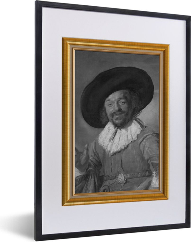 MuchoWow Gerahmtes Poster Kunstwerke - Alte Meister - Liste - Gold 30x40 cm - Poster mit Schwarzem Bilderrahmen Wandposter Rahmen Foto Bilder - W...