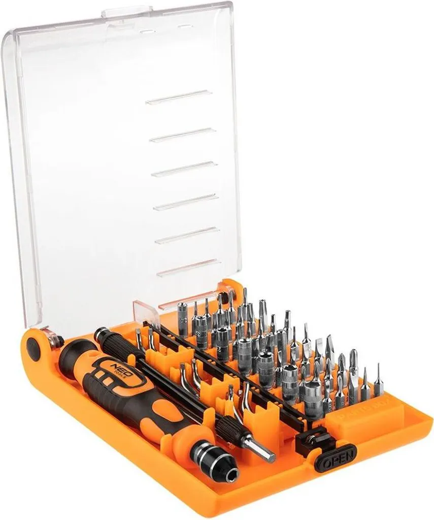 NEO TOOLS Coffret de 53 Embouts de Vissage de Précision avec Poignée