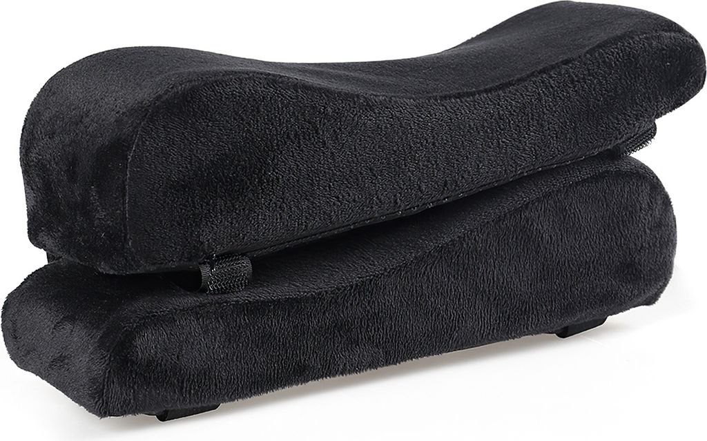 2 Stück Ergonomisches Armlehnenpolster, Memory Foam Ellbogenpolster, Schwarz/Grau