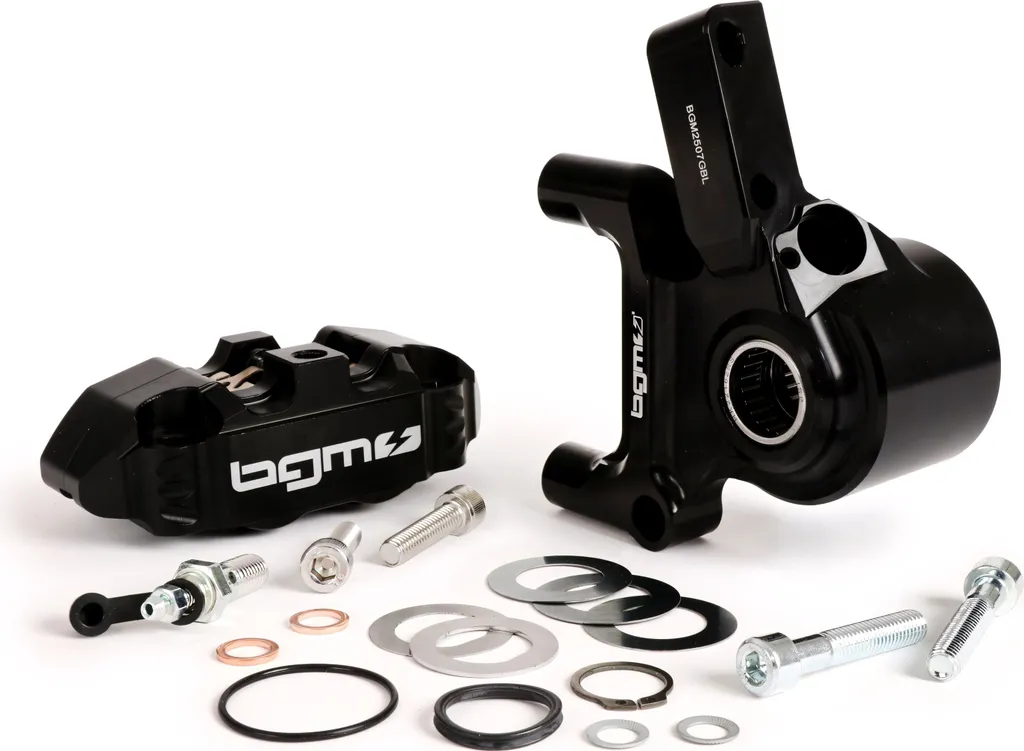 Étrier de frein avant BGM PRO CNC 4 pistons pour Vespa PX Disc 1998- noir