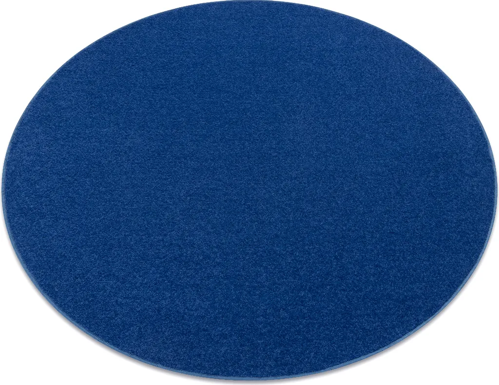 Tapis de salon rond ETON bleu marine 100cm déco moderne pour chambre