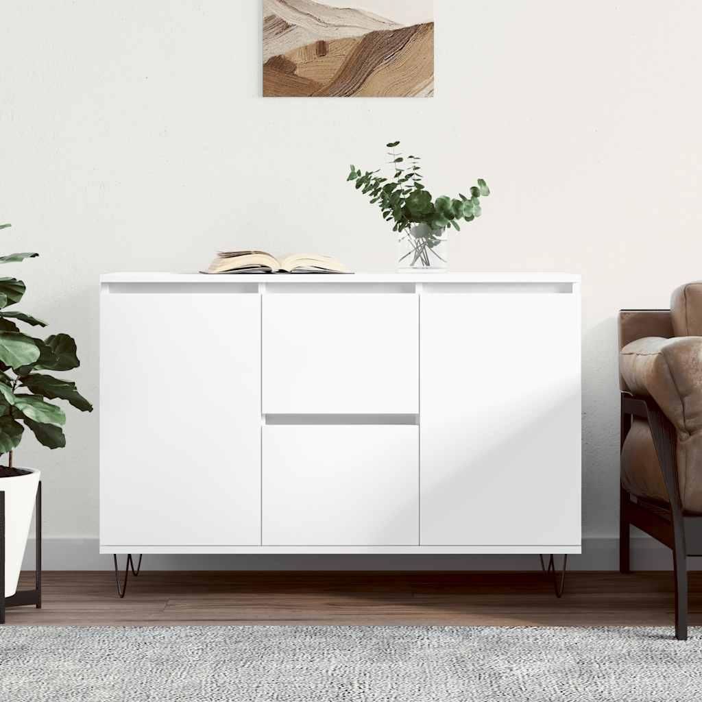 vidaXL Credenza bianca 101,5x35x70 cm Materiale a base di Immagine del prodotto 