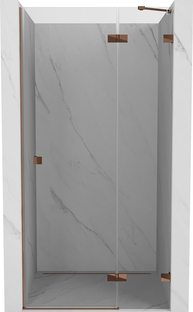 Mexen Lunar Duschdrehtür rechts 75 cm, transparent, Roségold - 834-075-000-60-00-P