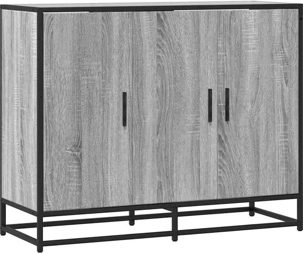 Mobile Credenza 94 cm Grigio Sonoma | Ampio Spazio e Facile Pulizia