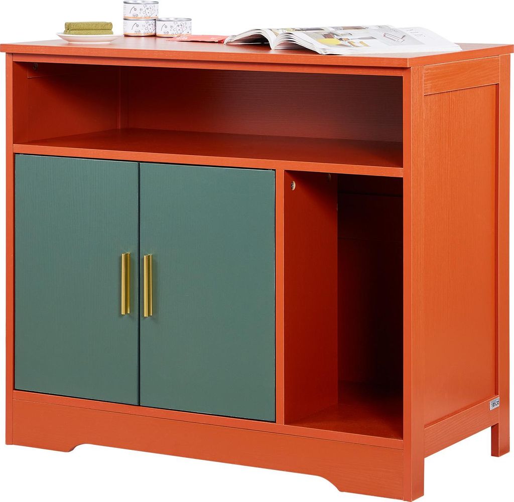 VEVOR Katzenschrank 792x430x710 mm, Katzenklo Schrank mit Regal & Stauraum, Katzenhaus aus Holz im modernen Stil für den Innenbereich, passend fü...