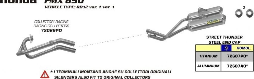 Kolektor ARROW do Hondy FMX 650 Zdjęcie produktu