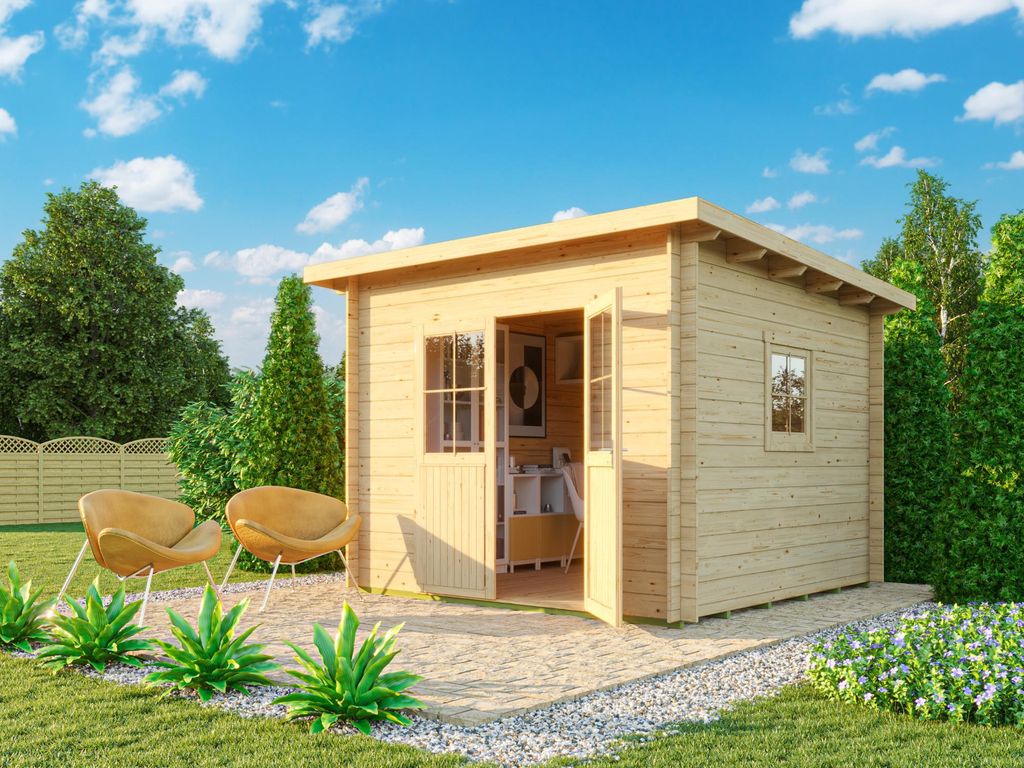 Fjordholz Pultdach Gartenhaus Modell Ezra 3E
