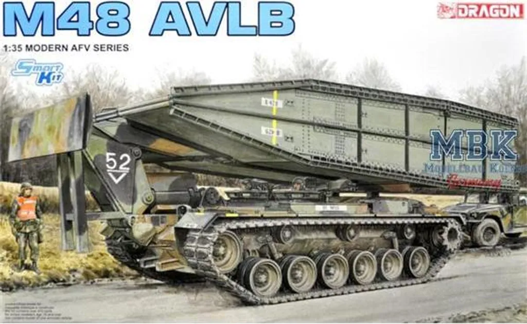 Char de génie M48 AVLB Maquette à construire Échelle 1:35 Dragon 3606