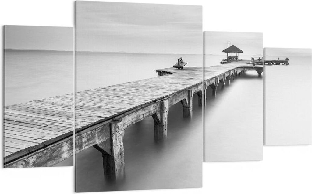 Bild auf Leinwand - Leinwandbild - Thailand bucht strand brücke - 160x90cm - Wand Bild - Wanddeko - Leinwanddruck - Bilder - Kunstdruck - Wanddeko...