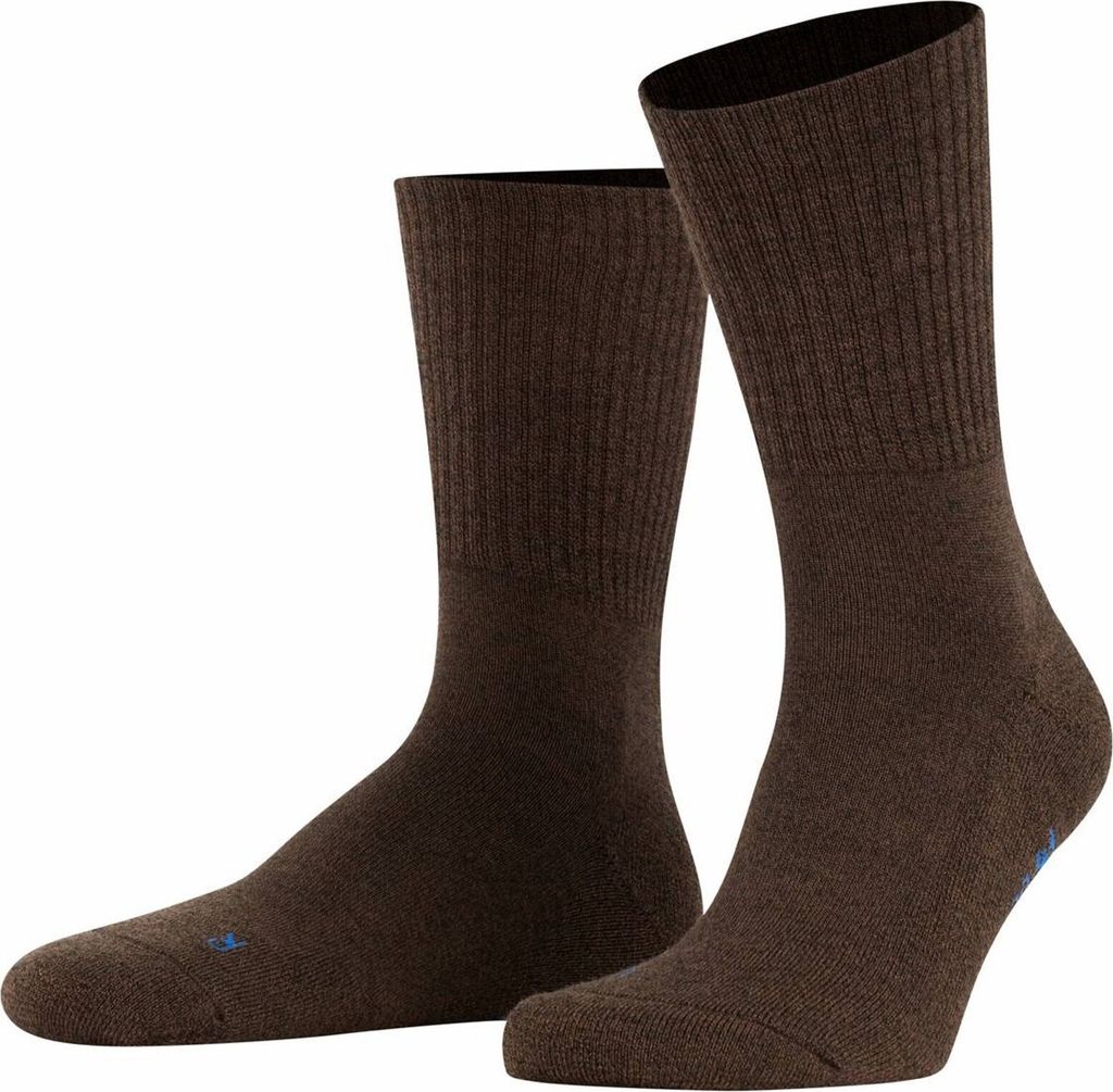 FALKE Uni Sportsocken - Walkie Light, Trekking- und Wanderstrumpf, Unifarben Dunkelbraun 37-38
