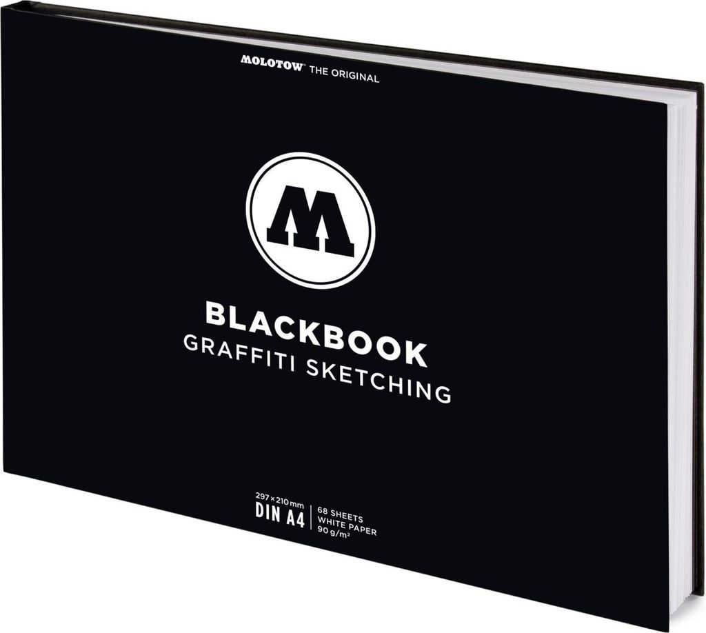 Molotow Blackbook DIN A4 Querformat 68 Seiten, Hardcover Produktbild 