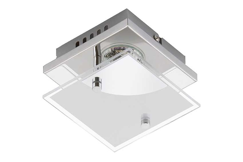 Briloner Kleine LED Wandlampe Deckenlampe aus Glas 12x12cm Produktbild 