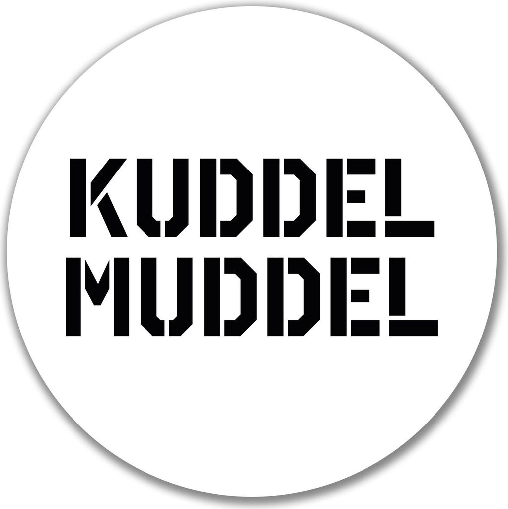 Huuraa Aufkleber Kuddelmuddel Schriftzug 10cm rund Sticker Geschenkidee