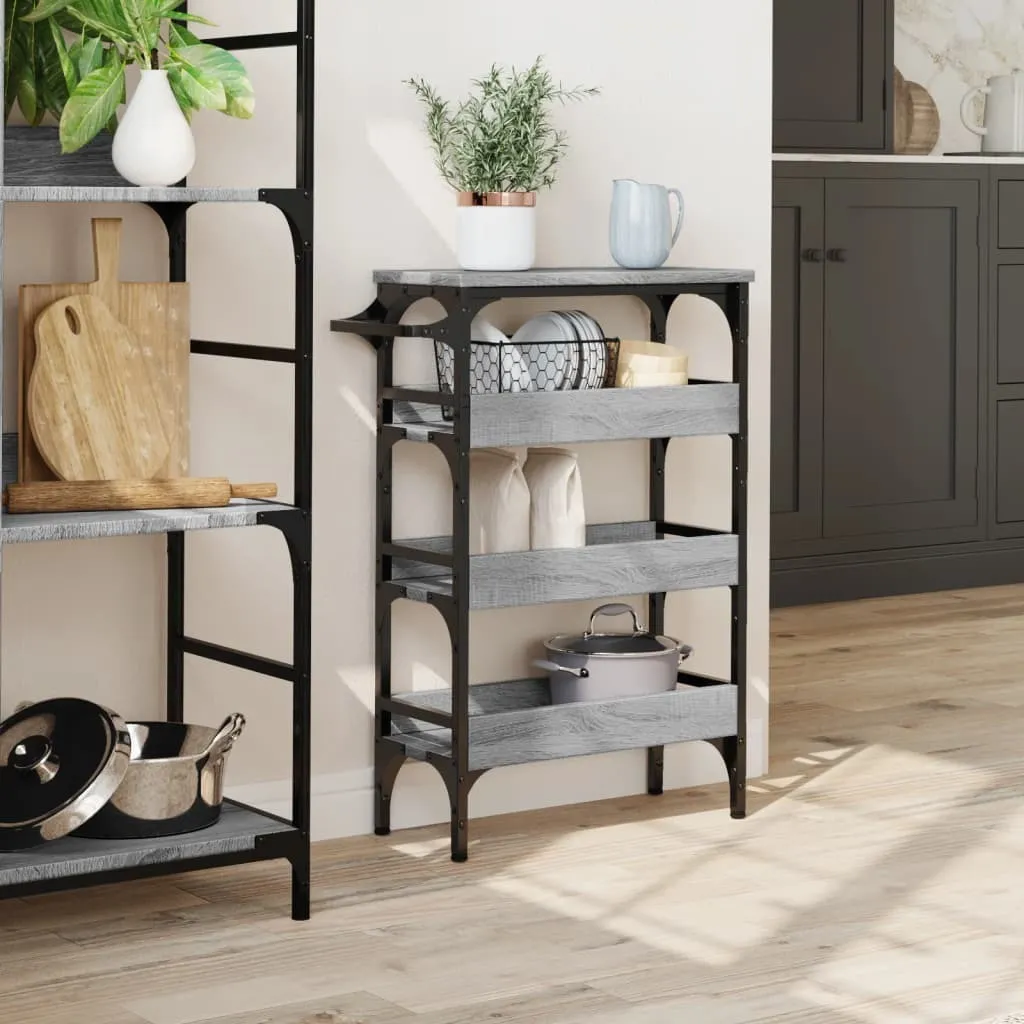 Rangement Cuisine Mobile Gris Sonoma pour Optimiser les Petits Espaces