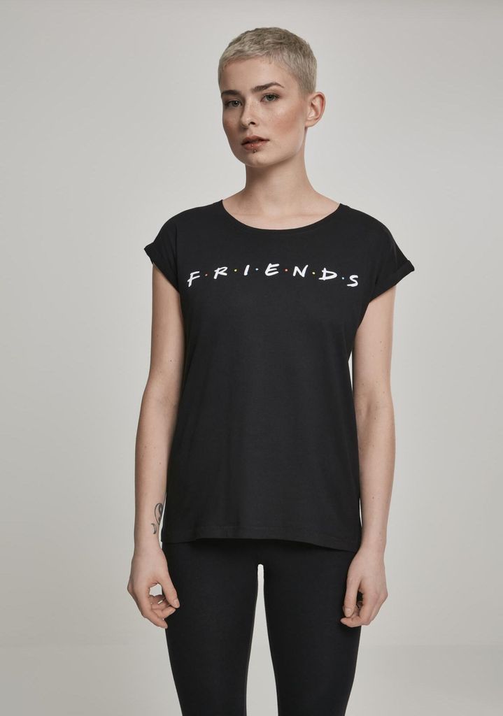 Merchcode Female Shirt Ladies Friends Logo Tee Black-5XL