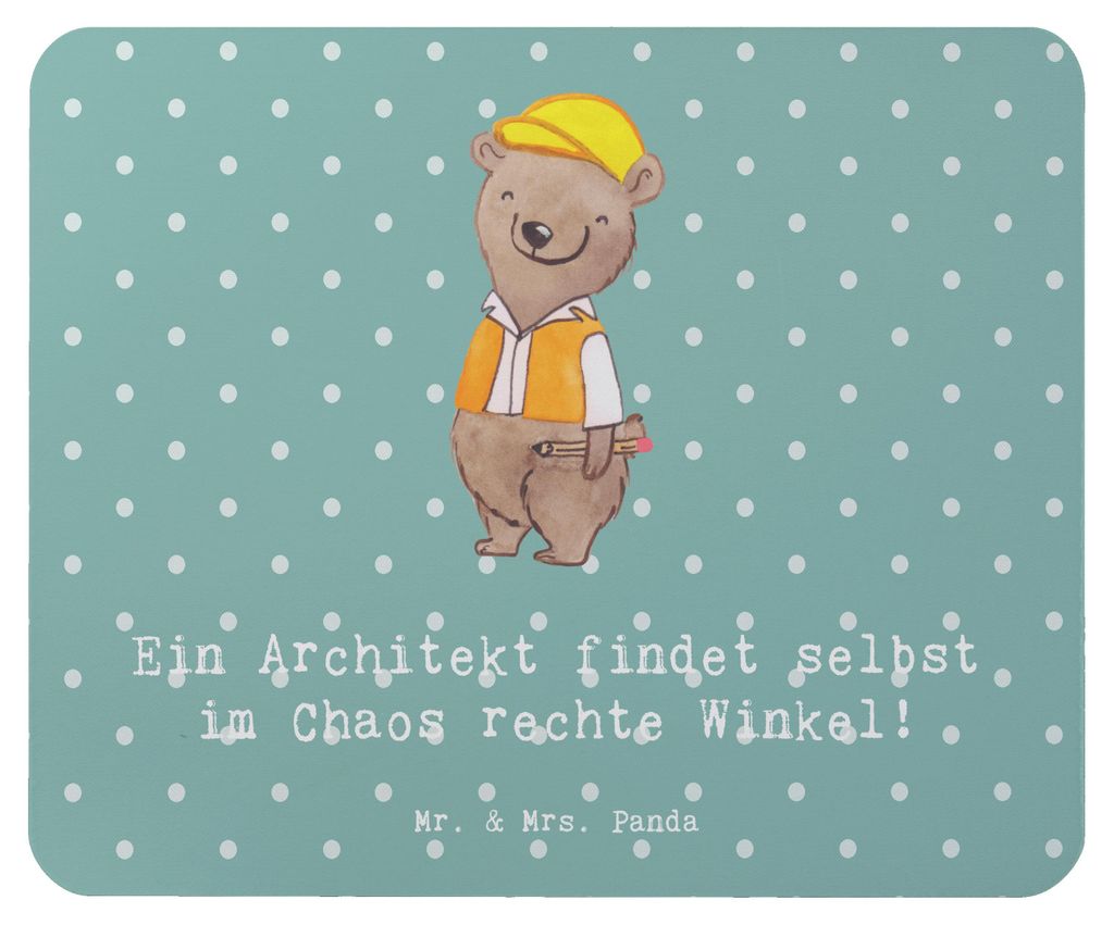 Mr. & Mrs. Panda Mouse Pad Architekt Chaos - Meeresbrise - Geschenk, notebook mauspad, Berufsleben, rechte Winkel, laptop, Berufsalltag, ästhetisc...