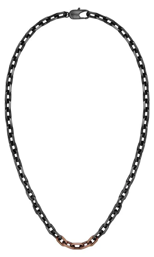 Collier acier noir mat Kane 1580536 résistant et design minimaliste
