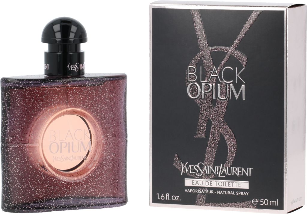 A product shot of a perfume bottle and its packaging.