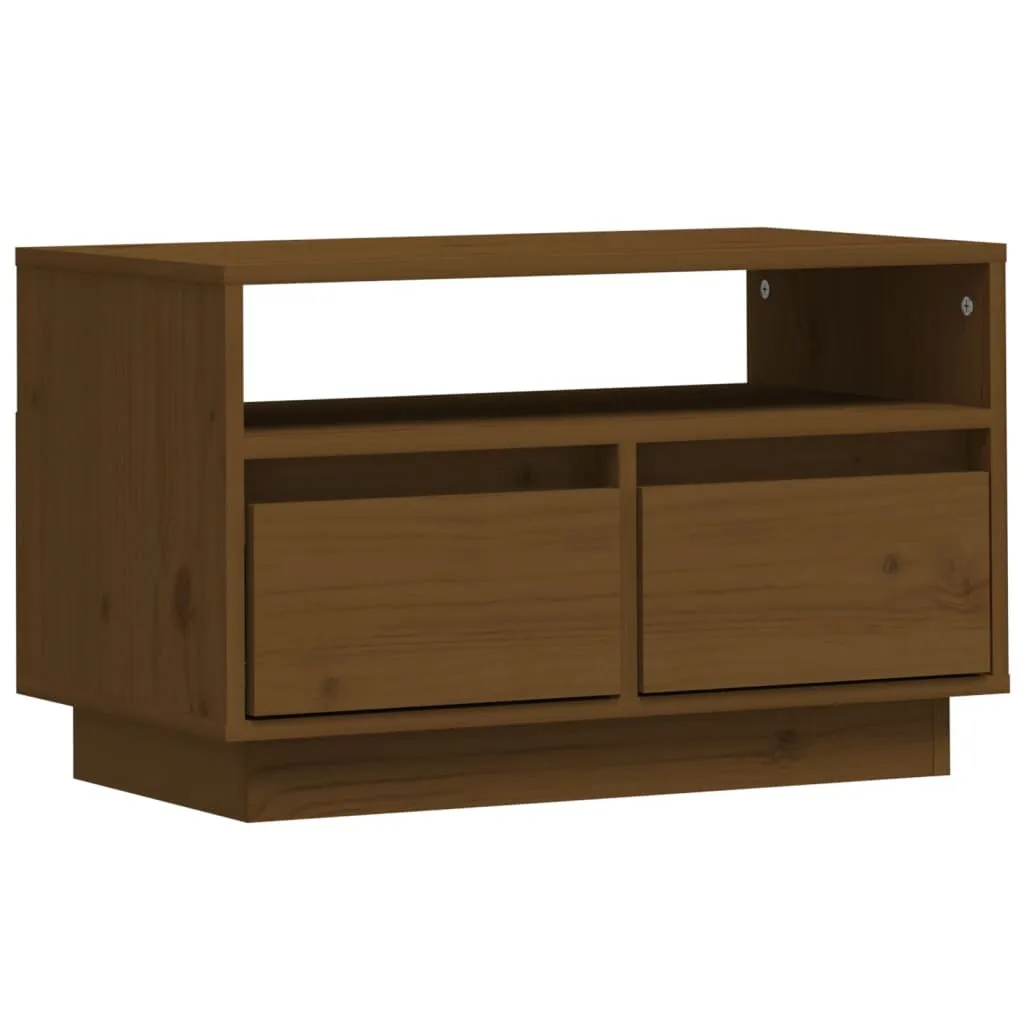 SYFAX™ Mobile Porta TV Ambra 60x35x37 cm - Legno Massello di Pino