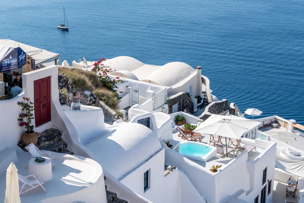 hansepuzzle 11557 - Santorini Puzzle, 2000 Teile, Natur, 90,0 x 60,0cm mit hochwertiger Aufbewahrung, Kartonbox und wiederverschließbarem Beutel
