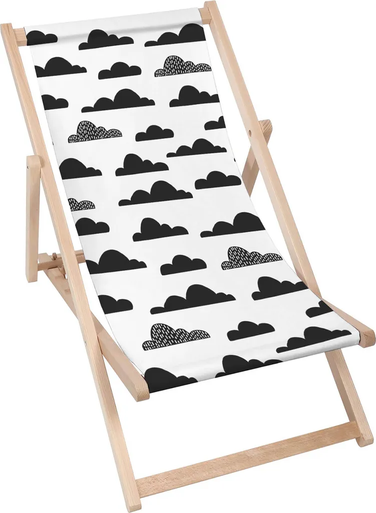 Sdraio Pieghevole Dreamroots in Legno di Faggio 130kg | Black Clouds