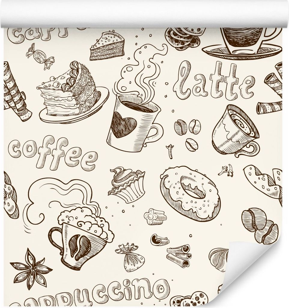 10m VLIES WALLPAPER rotolo sala da pranzo caffè tè dolci Immagine del prodotto 