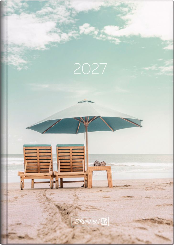 2027 BRUNNEN Calendario da tavolo A5 Sunbeds Immagine del prodotto 