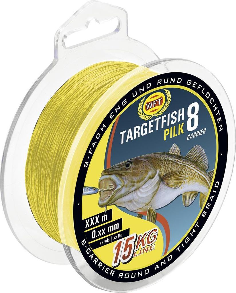 WFT Schnur Targetfish 8 Pilk Yellow Länge 2000m ø 0,18mm