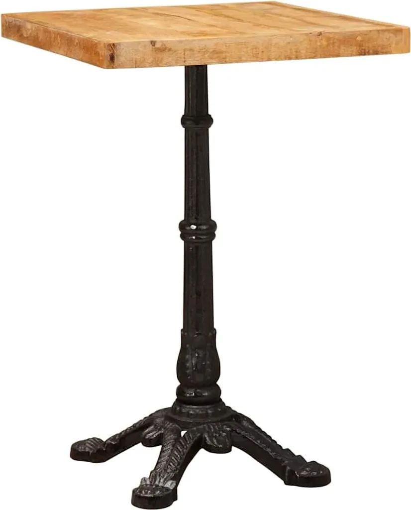 vidaXL Tavolo Bistrò Quadrato 50x50 cm Legno di Mango Massello
