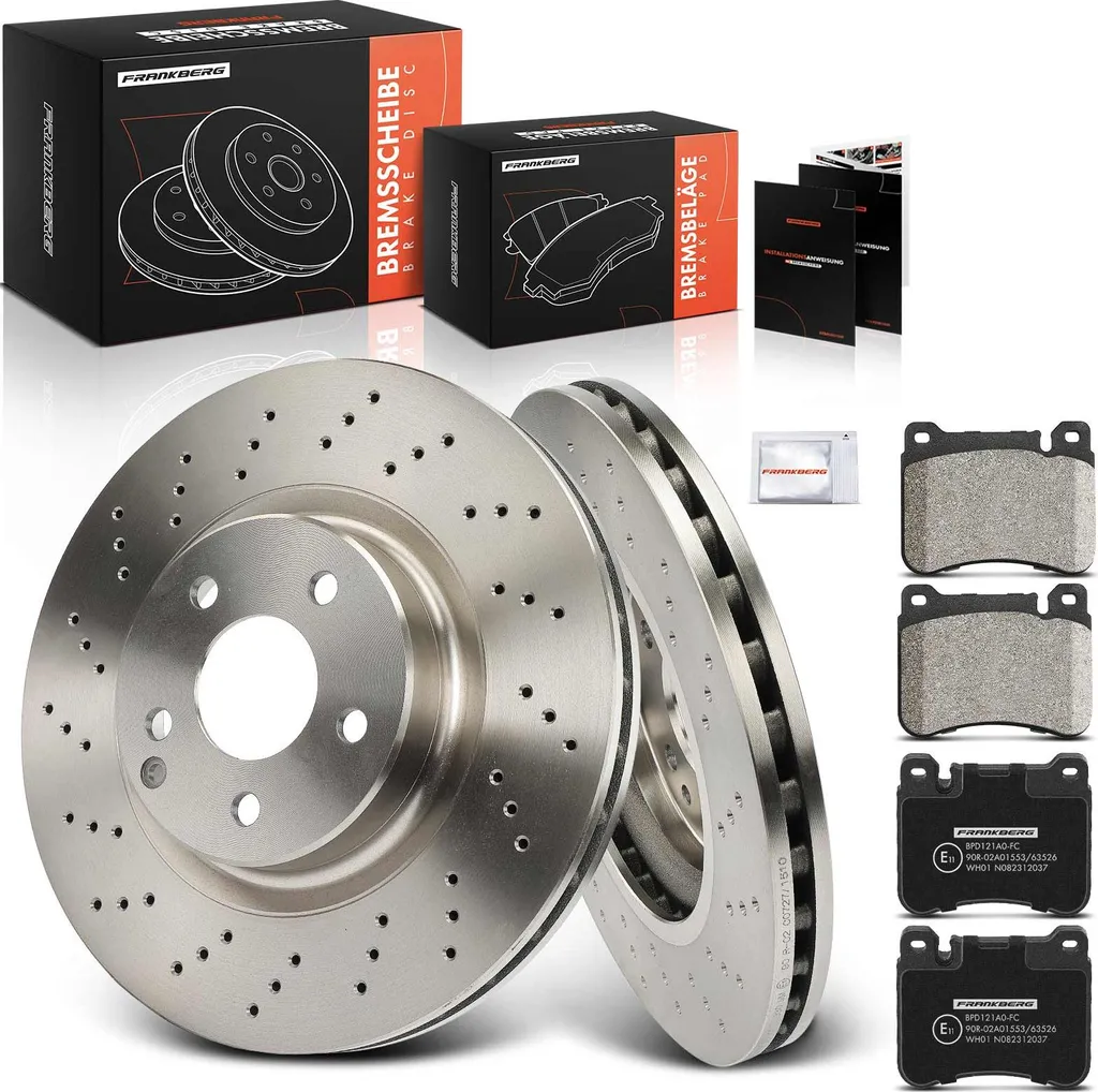 Kit de Freinage Avant Complet avec Disques et Plaquettes Mercedes S203
