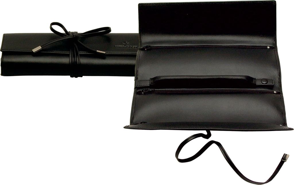 Windrose Schmuckrolle Nappa Schwarz 8.5