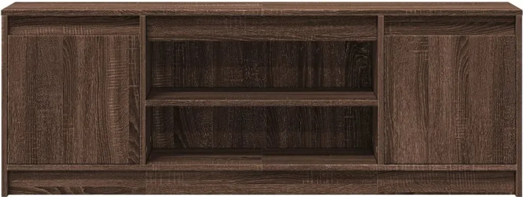 Mobile TV con illuminazione LED effetto rovere marrone 139,5x34x50 cm - 6