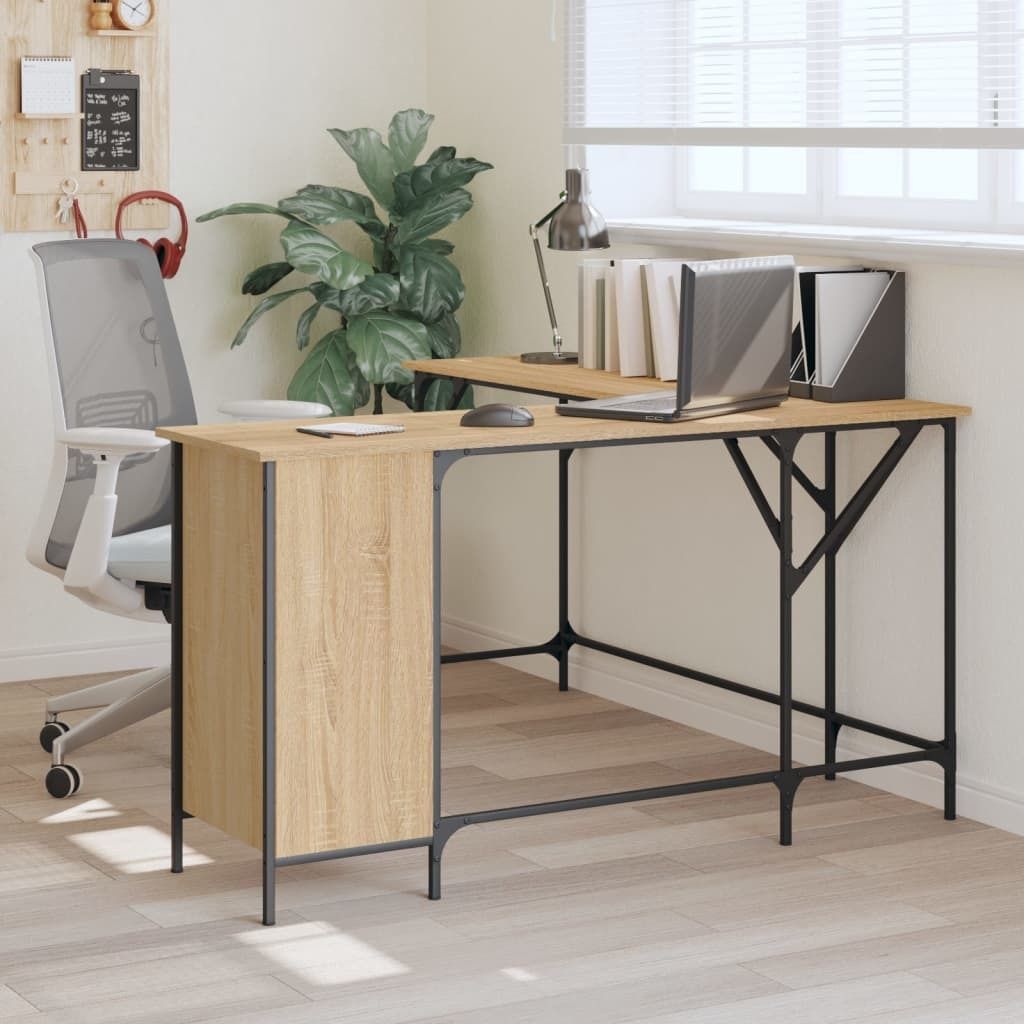 Maison Exclusive - Schreibtisch Sonoma-Eiche 141x141x75 cm Holzwerkstoff