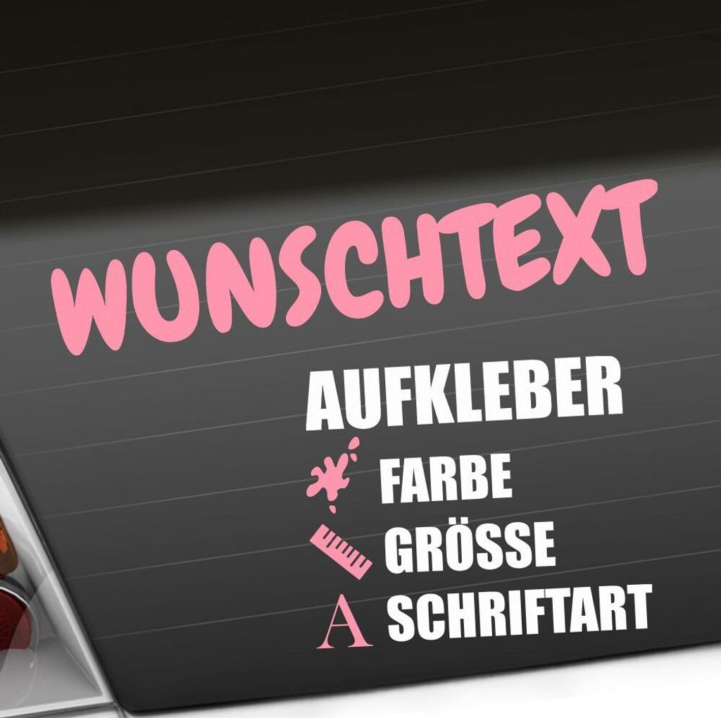 Kiwistar - Autoaufkleber - Wunschtext Aufkleber Buchstaben Zahlen Schriftzug - Namen Spruch selber kleben und gestalten - Aufkleber für Auto Kfz F...