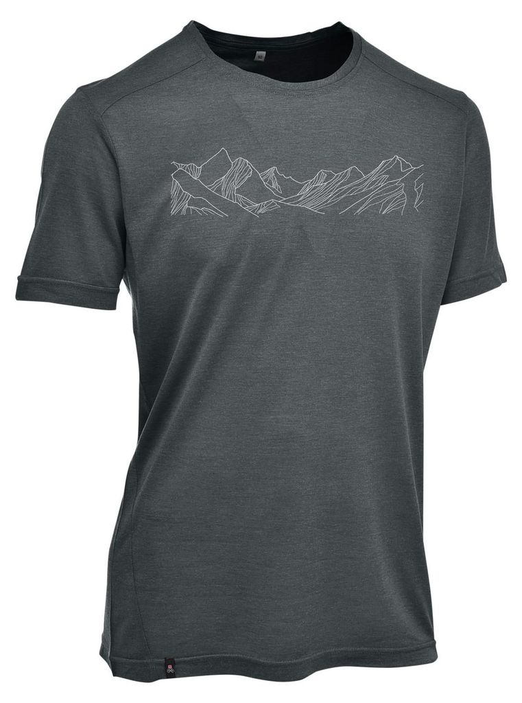 MAUL Bezau XT Herren Outdoor Funktions-T-Shirt mit Print grau 48