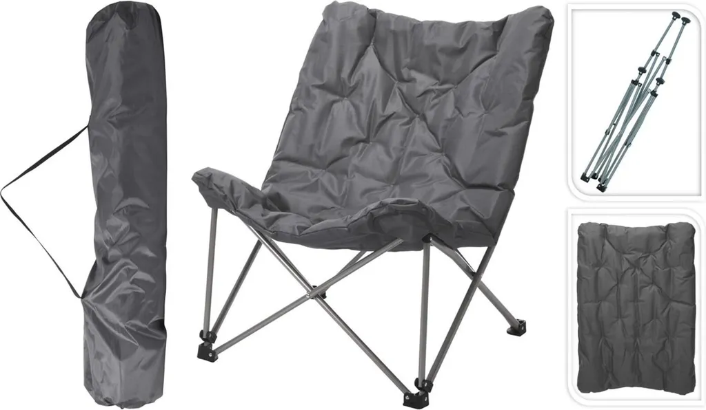 Siège de camping pliant gris Redcliffs idéal pour vos pique-niques