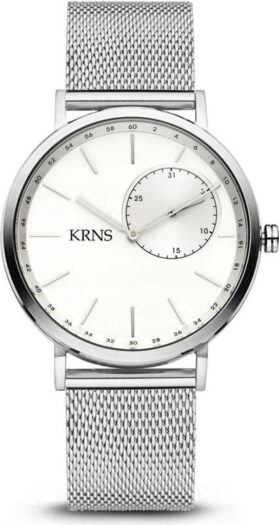 Montre-bracelet Krns 3012 Étanche avec Cadran Noir et Bracelet Cuir
