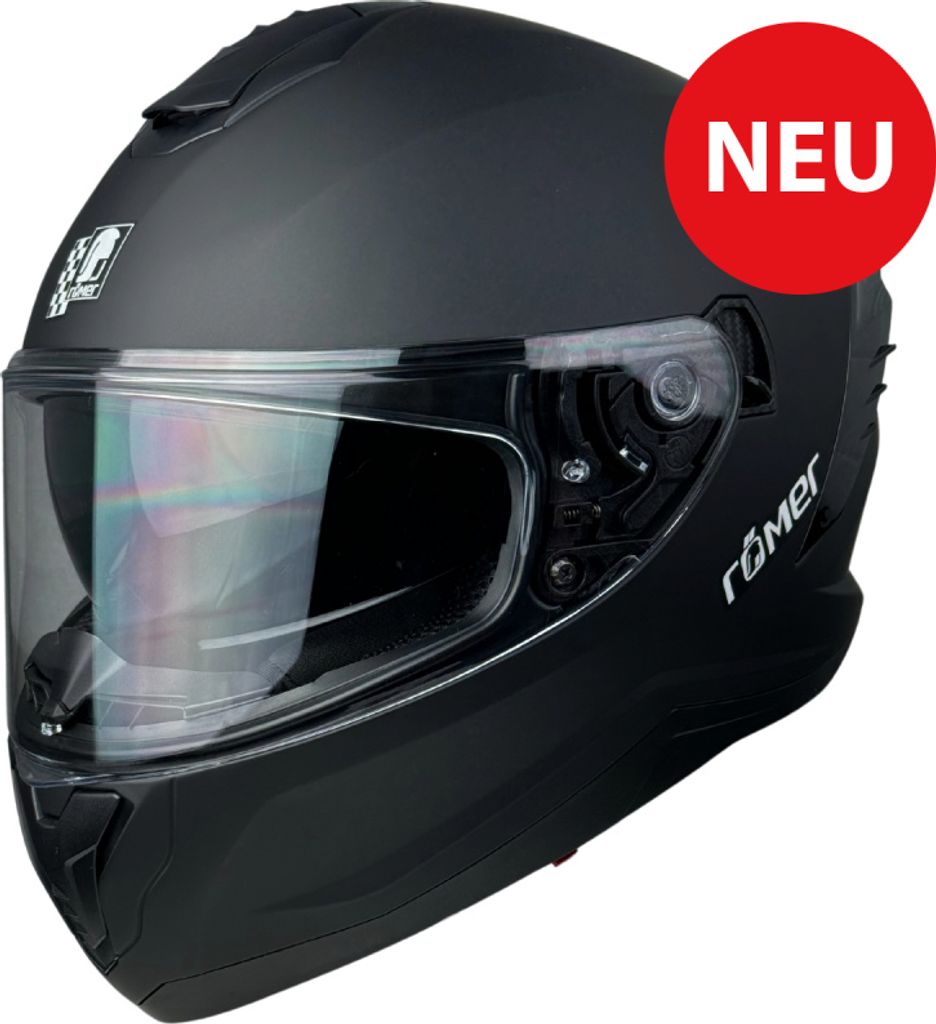 RR20170 - Römer Motorradhelm - Integralhelm mit Sonnenvisier, schwarzmatt Römer Helmets Helm: L / 59-60cm,