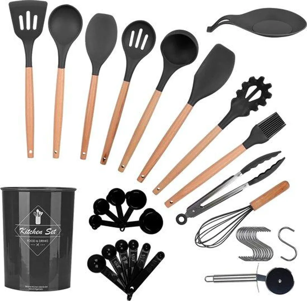Pack ustensiles de cuisine complet pour cuisiner sans rayer vos poêles