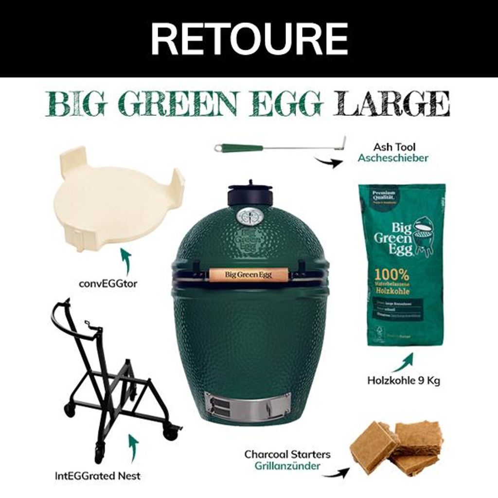 Big Green Egg Keramikgrill Starterset Large mit 9 Kg Produktbild 