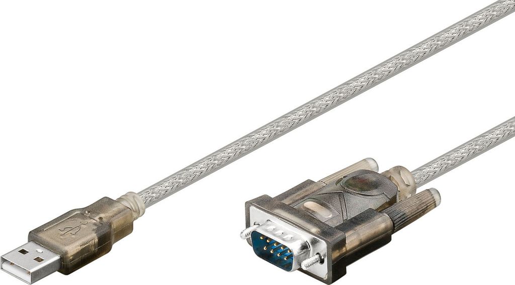 Goobay 95435 serielles Kabel Transparent 1,5 m USB Typ-A RS-232