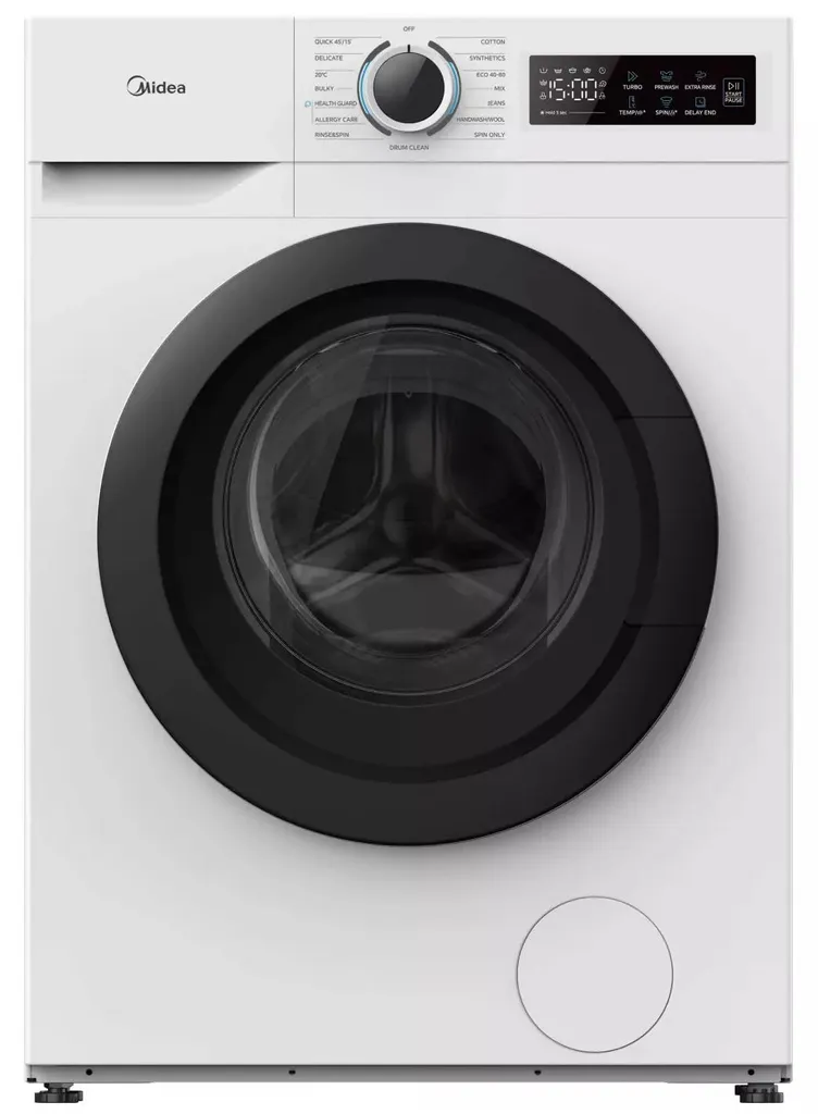Lave-linge anti-plis Midea 6kg vapeur pour réduire le temps de repassage